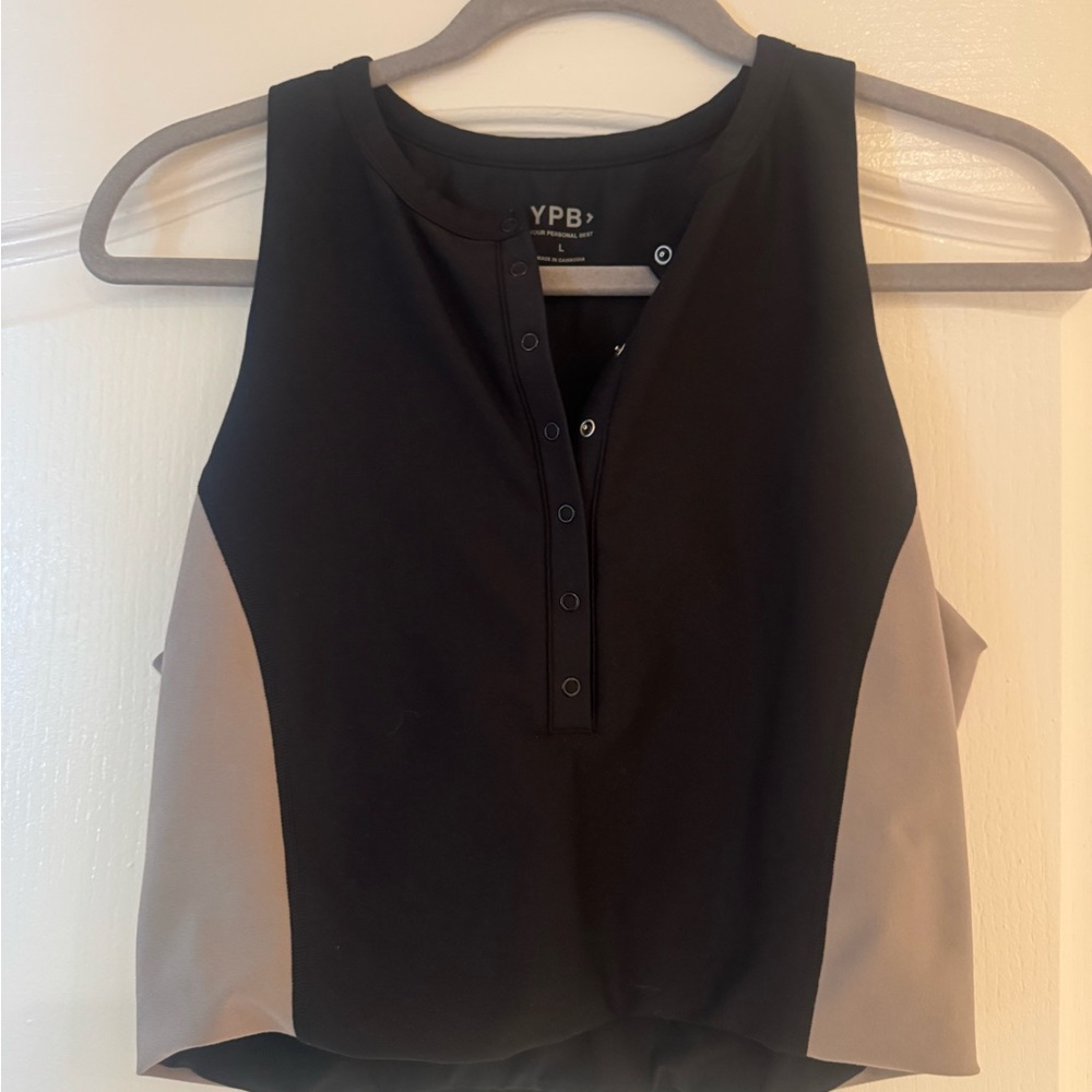 Abercrombie & Fitch Black and Tan Tank Top
